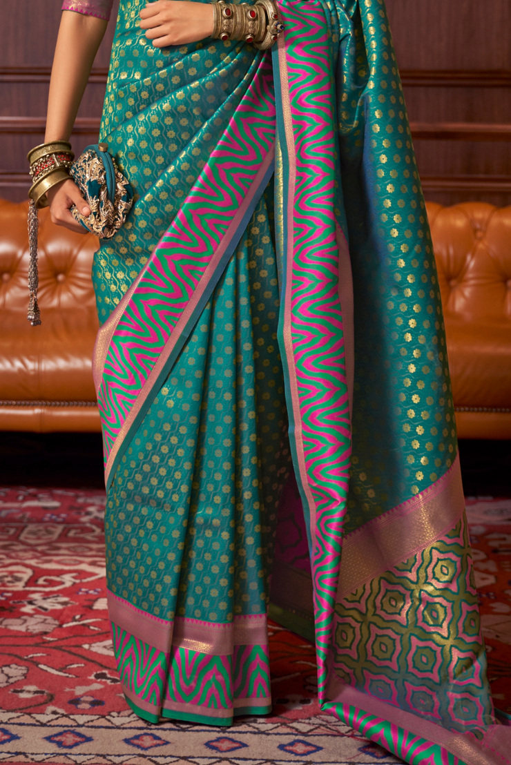 Woven Kanjivaram Silk Saree – Shop@DVIJA